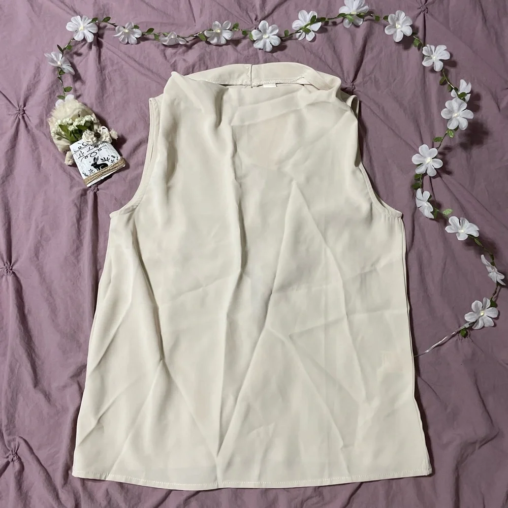 SOLD! Gorgeous Commense Cream Mandarin Collar Blouse So Soft & Sweet - Picture 6 of 9